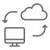 Cloud to desktop icon