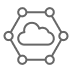 Cloud in infrastructure icon